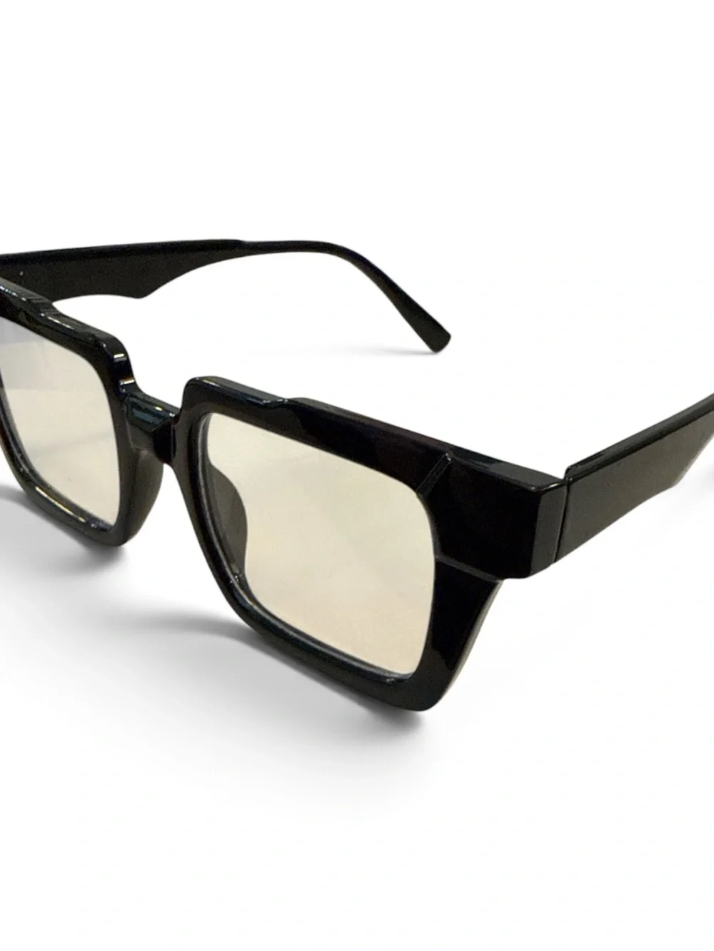 Oversized Shield and Square Dual Sunglasses Set in Black